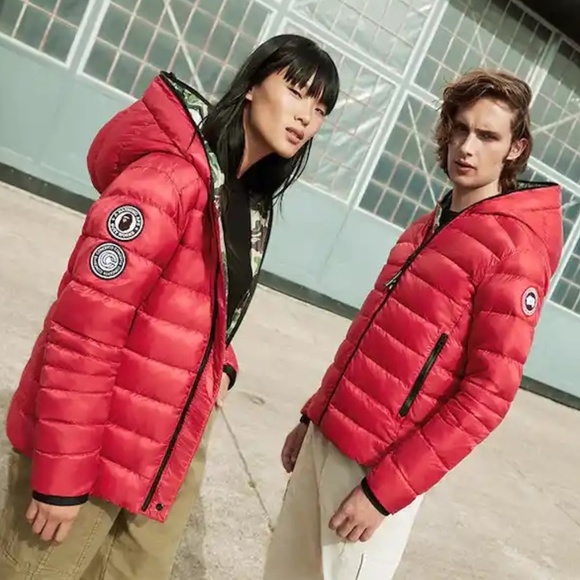 BAPE x CANADA GOOSE x CONCEPTS Crofton Shark Hoodie Red/ABC Camo - Picture 4 of 17